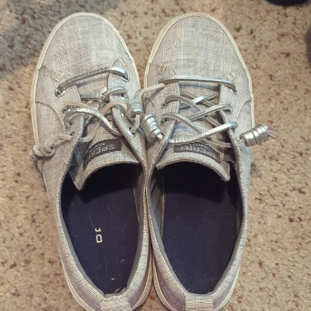 Sperry Light Gray Canvas Sneakers